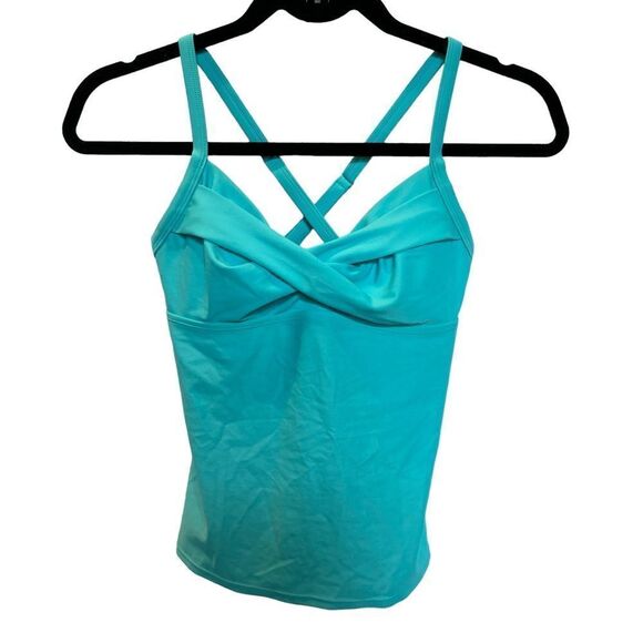 Athleta Women's Tankini Top Turquoise Medium 32B/C - Picture 1 of 9